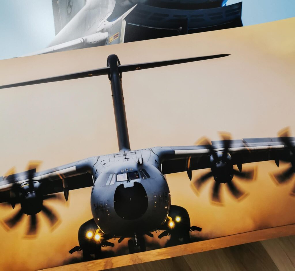 ALT. Luftwaffe A400M landing at Ablitas during ETAP-C exercise on 2023.