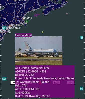 Air Force One appearing in public radars on 2019