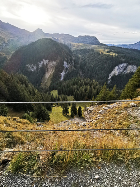 Views of swiss alps during sunset