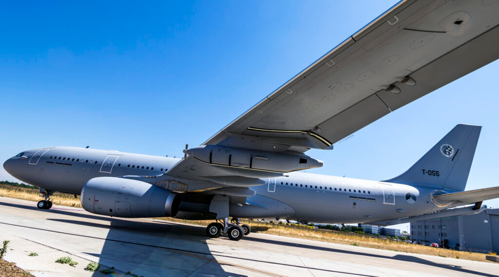 Airbus A330 MRTT from the Multinational MRTT Fleet taxiing at Airbus Getafe factory