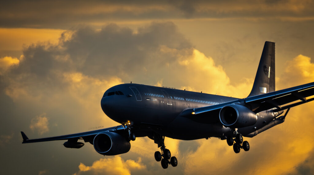 Airbus A330 MRTT of the Multinational MRTT Fleet (MMF) landing at Getafe after a Flight Test