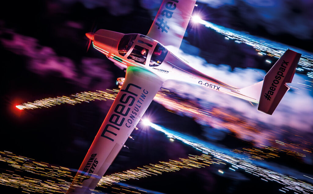 Grob G109 from Aerosparx during display at Gijon, Asturias, Spain